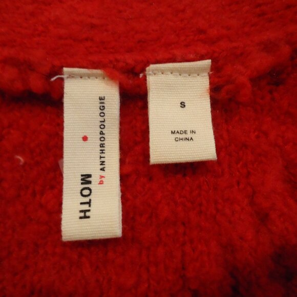 Anthropologie Moth Cardigan Sweater S Oversized Cable - Picture 6 of 9